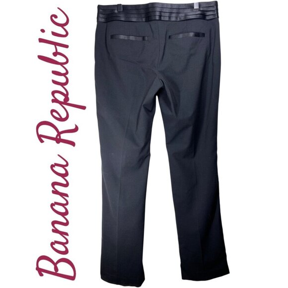 BANANA REPUBLIC LOGAN FIT BLACK TUXEXO PANTS SATIN CUMMERBUND, SIZE 6 - Picture 2 of 9